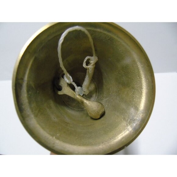 Vintage Solid Brass Anchor Door Knocker Bell Mid Century 1970's - Picture 8 of 8
